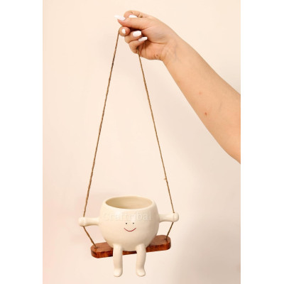 Face Swing Hanging Planter Pot Face Swing Hanging Planter Pot