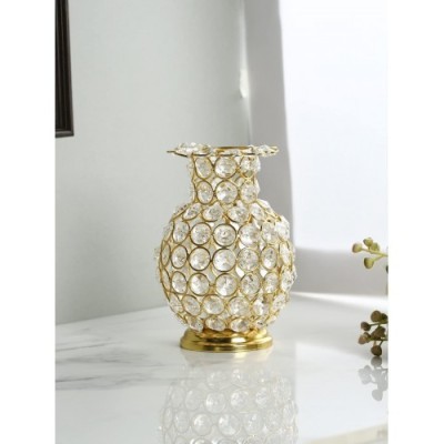 Golden Metal Flower Vase Golden Metal Flower Vase