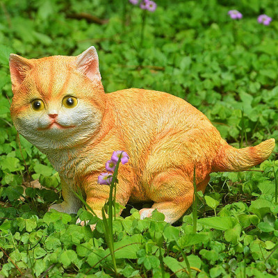 Outdoor Cat Ornament Resin Outdoor Cat Ornament Resin