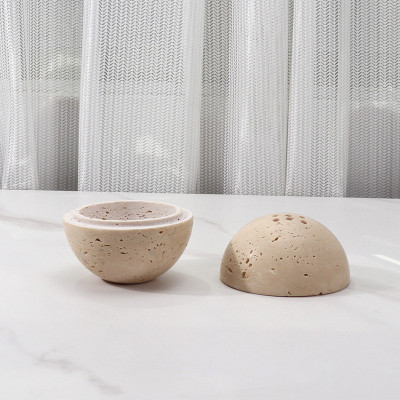 Natural Marble Yellow Travertine Round Ball Natural Marble Yellow Travertine Round Ball
